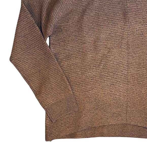 Kuhl Women’s Sz L Brown Ribbed Sweater Solace Cowl Neck Long Sleeve - Picture 7 of 13